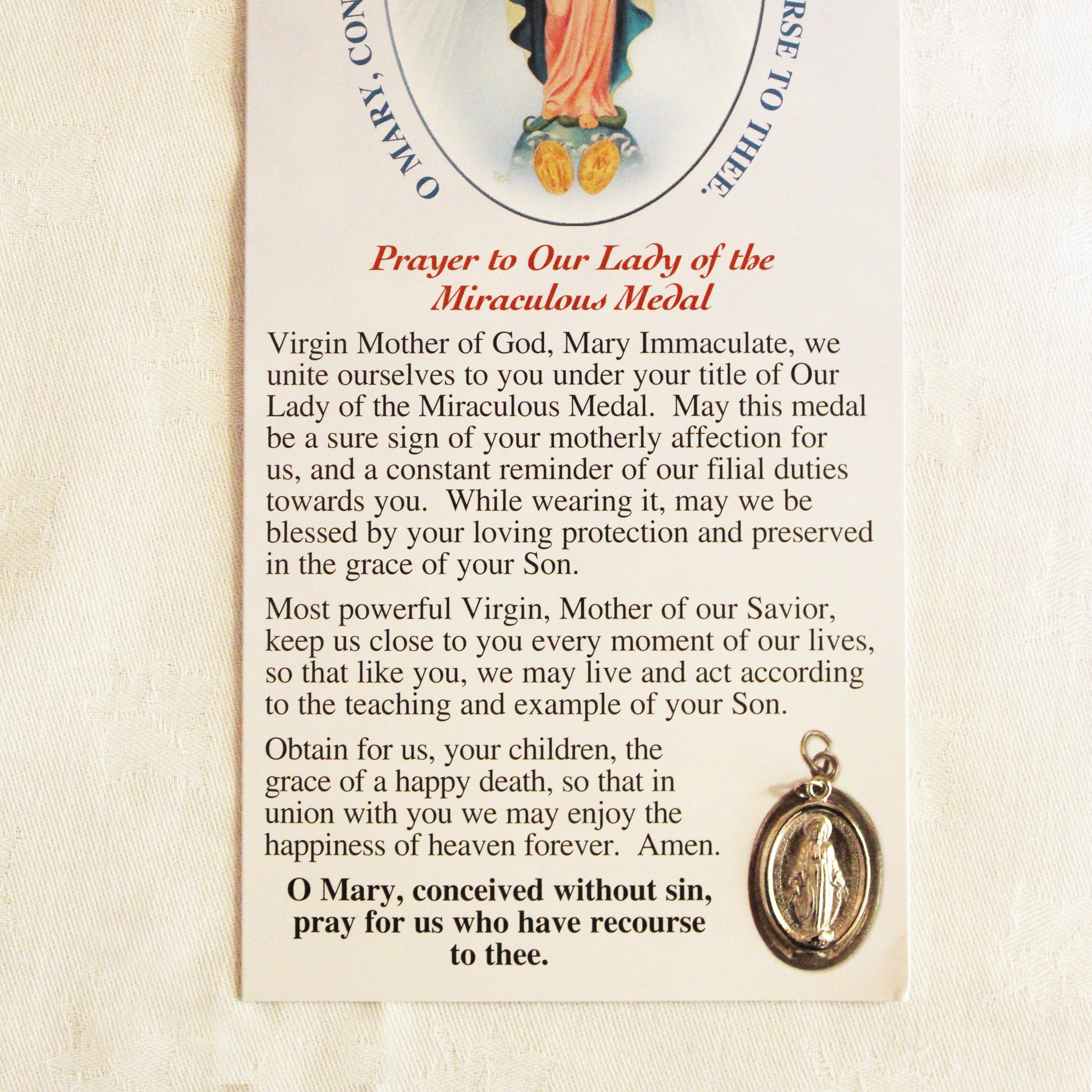 Medal Knight Miraculous Medal & Card Print