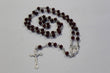 Burgandy Rosary with Miraculous Medal
